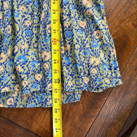 Anthropologie Penrose Tiered Tunic Dress Women Size M Floral Green Beach Boho - Picture 12 of 12